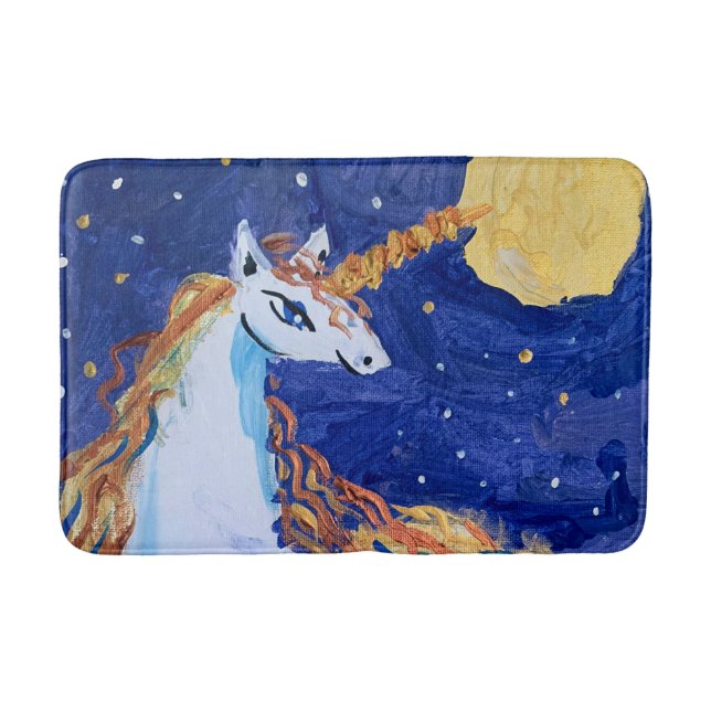 Unicorn "Art by Kids" Bath Mat (Front)