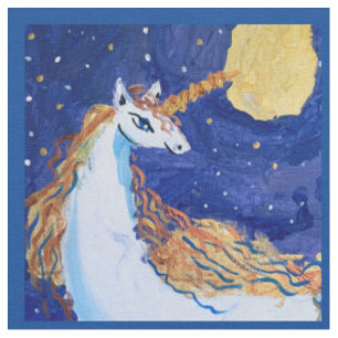 Unicorn "Art by Kids" Fabric
