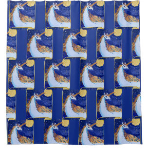 Unicorn "Art by Kids" Shower Curtain