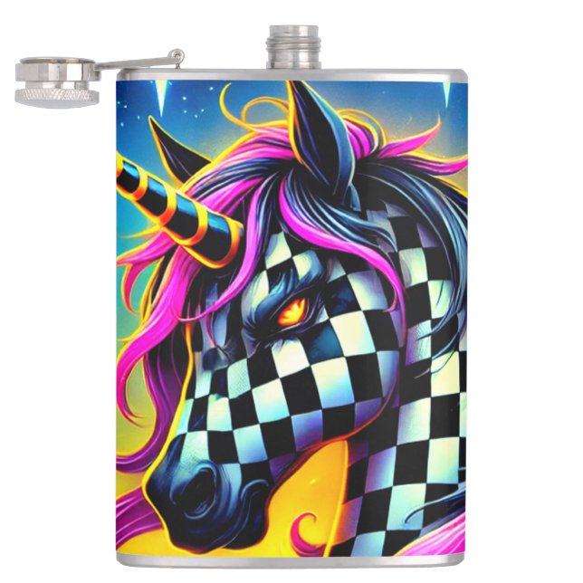 Unicorn Art Hip Flask (Opened)