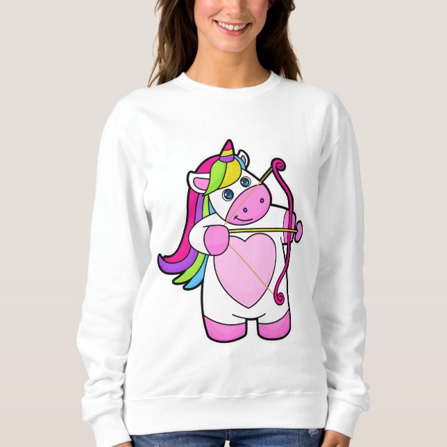 Unicorn as Archer with Bow and Arrow Sweatshirt (Front)