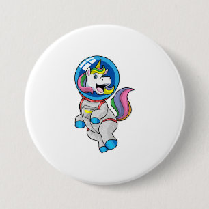 Unicorn as Astronaut in Space 7.5 Cm Round Badge