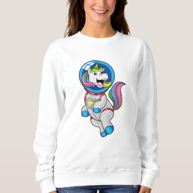 Unicorn as Astronaut in Space Sweatshirt (Front)