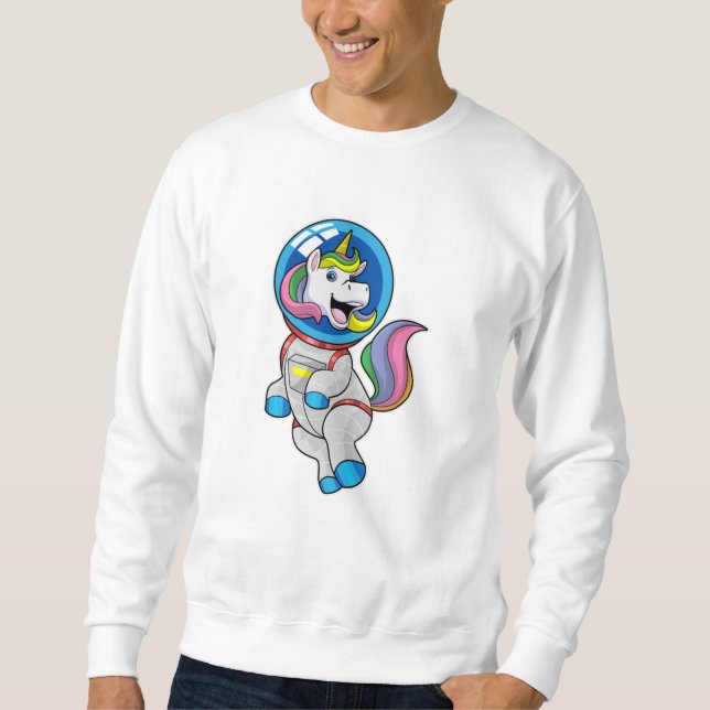 Unicorn as Astronaut in Space Sweatshirt (Front)