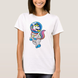 Unicorn as Astronaut in Space T-Shirt