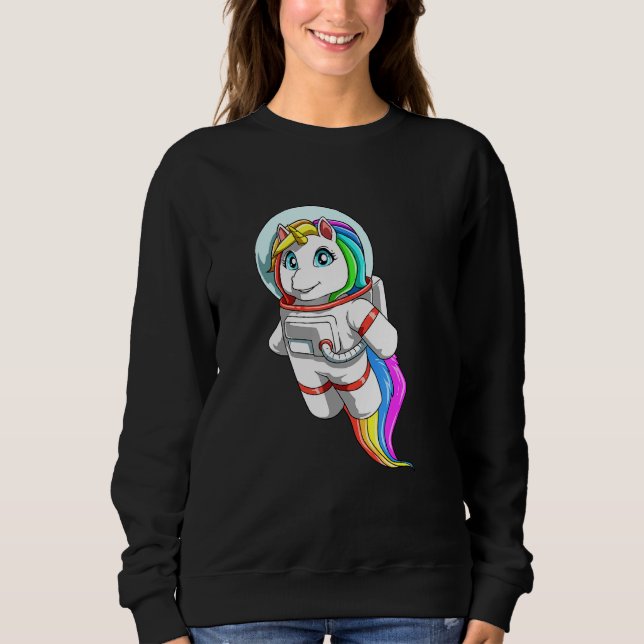 Unicorn As Astronaut Sweatshirt (Front)