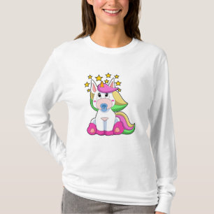 Unicorn as Baby with Pacifier T-Shirt