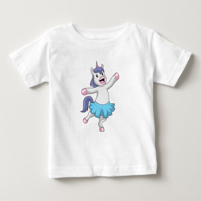 Unicorn as Ballerina at Ballet Baby T-Shirt (Front)