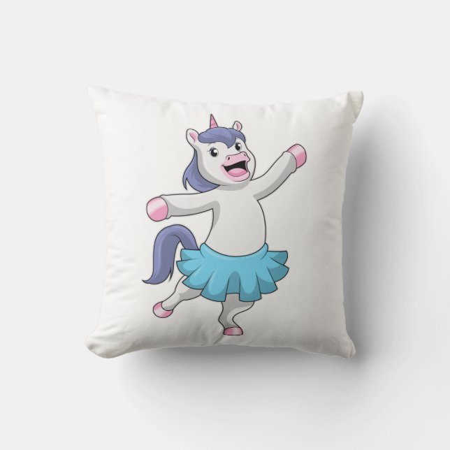Unicorn as Ballerina at Ballet Cushion (Front)