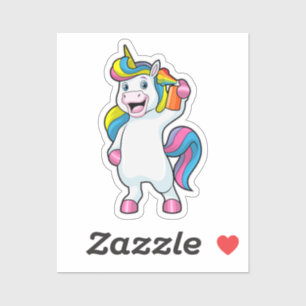 Unicorn as Hairdresser with Hairspray