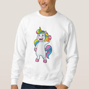Unicorn as Hairdresser with Hairspray Sweatshirt