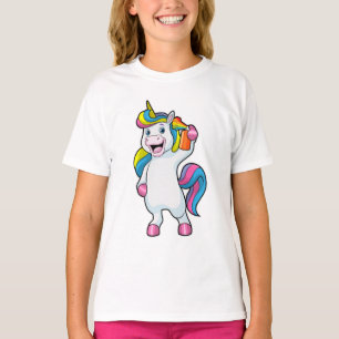 Unicorn as Hairdresser with Hairspray T-Shirt
