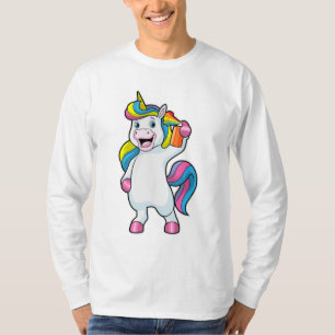 Unicorn as Hairdresser with Hairspray T-Shirt