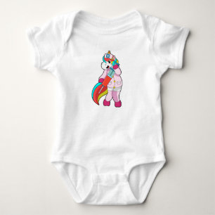 Unicorn as Nurse at Vaccination & Syringe Baby Bodysuit