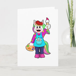 Unicorn as Painter Card