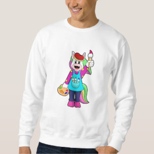 Unicorn as Painter Sweatshirt