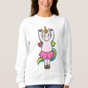 Unicorn at Ballet Dance with Skirt Sweatshirt