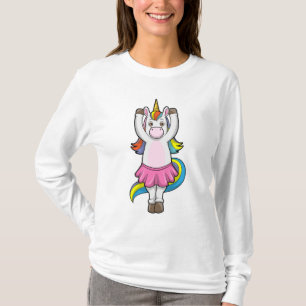 Unicorn at Ballet Dance with Skirt T-Shirt