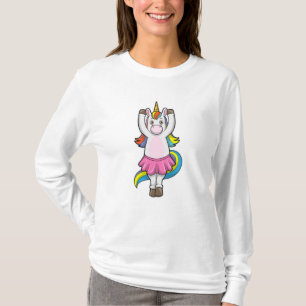 Unicorn at Ballet Dance with Skirt T-Shirt