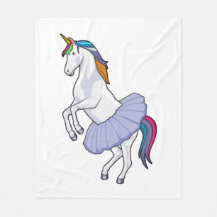 Unicorn at Ballet with Skirt Fleece Blanket