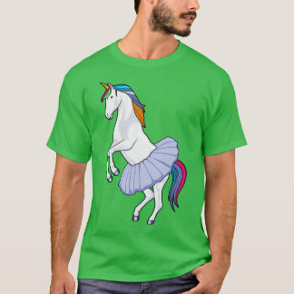Unicorn at Ballet with Skirt T-Shirt