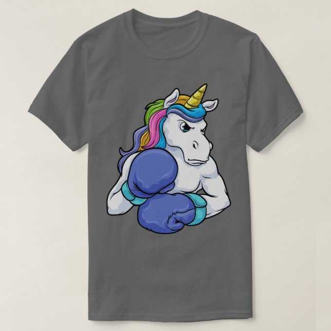 Unicorn at Boxing with Boxing gloves T-Shirt (Design Front)