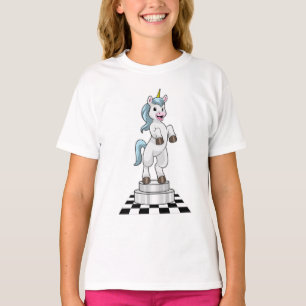 Unicorn at Chess as Chess piece Knight T-Shirt
