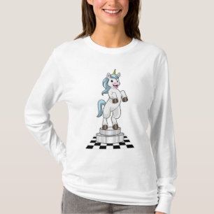 Unicorn at Chess as Chess piece Knight T-Shirt