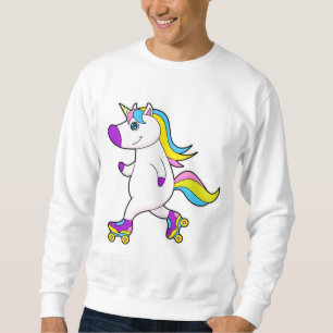 Unicorn at Inline skating with Roller skates Sweatshirt
