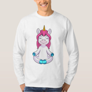 Unicorn at Meditate in Sitting T-Shirt