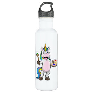Unicorn at Painting with Brush & Colour 710 Ml Water Bottle