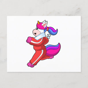 Unicorn at Running Postcard