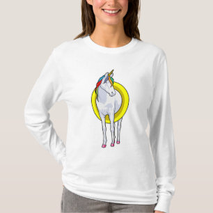 Unicorn at Swimming with Swim ring T-Shirt
