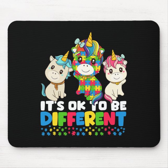 Unicorn Autism Awareness  Mouse Pad (Front)
