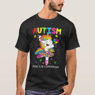 Unicorn Autism Dancing To Be A Different Beat T-Shirt