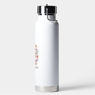 Unicorn Autumn Leaves and Unicorn Dreams Bold Typo Water Bottle