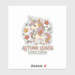 Unicorn Autumn Leaves Unicorn Graphic Design Merch