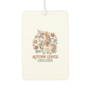 Unicorn Autumn Leaves Unicorn Graphic Design Merch Car Air Freshener