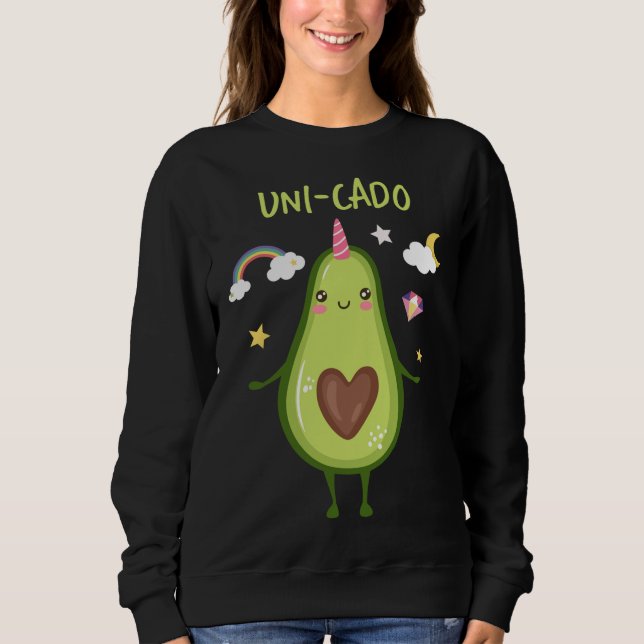 Unicorn Avocado Guacamole Toast Healthy Fat Green  Sweatshirt (Front)