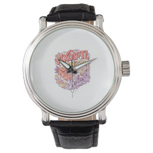 Unicorn Axolotl Unicorn Splash Whimsical White Bac Watch