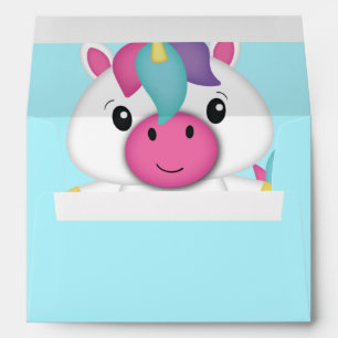 Unicorn Baby Shower Envelope