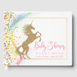 Unicorn Baby Shower Guest Book