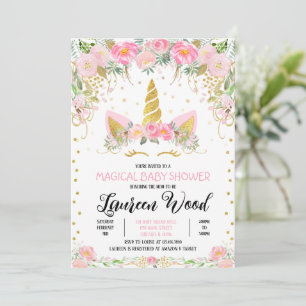 Unicorn Baby Shower Invitation