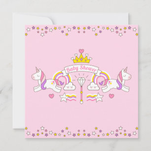 Unicorn Baby Shower Invitation