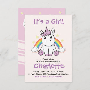 Unicorn Baby Shower invitation