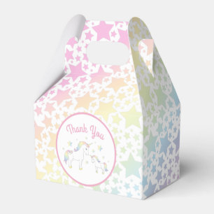 Unicorn Baby Shower Pastel Rainbow Favour Box
