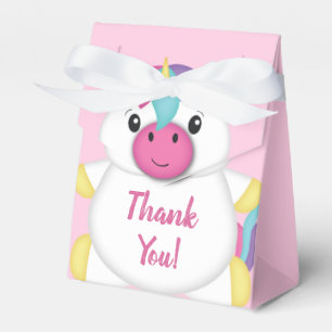 Unicorn Baby Shower Pink Favour Box