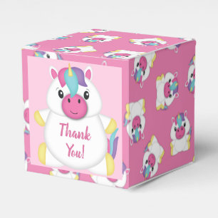 Unicorn Baby Shower Pink Favour Box