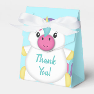 Unicorn Baby Shower Teal Favour Box
