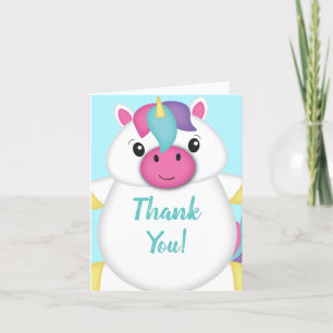 Unicorn Baby Shower Thank You Card